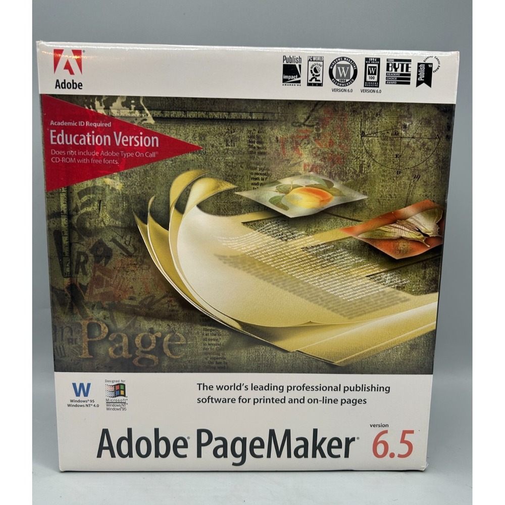Adobe PageMaker 6.5 Education Version Windows - Sealed